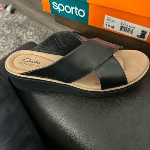 Clarks Jillian Gem Black leather, lightly used in original box. Size 8.5